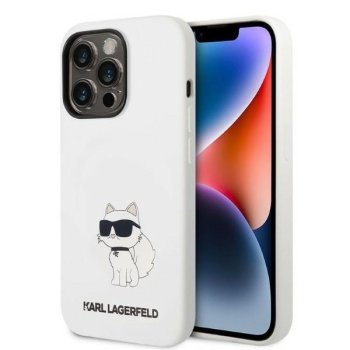 Apple iPhone 14 Pro Max 6.7" Karl Lagerfeld Silicone Choupette Case Cover, White