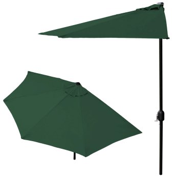 Half Patio Umbrella Wall Balcony 2.7m MultiGarden, Green