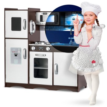 Ricokids wooden play kitchen for children, retro style