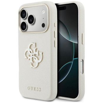 Guess FW Resin Logo Phone Case Cover iPhone 17 Pro - Beige