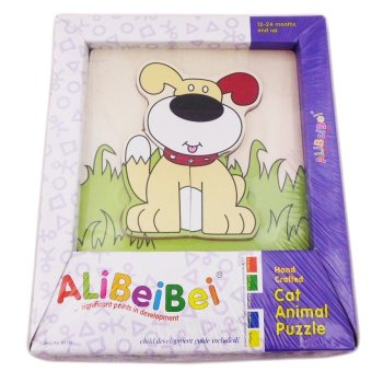 3-Piece Wooden Dog Puzzle for Toddlers