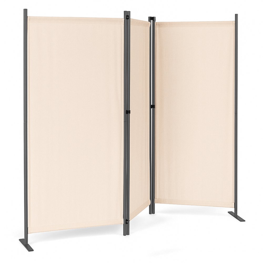 Folding Outdoor Privacy Screen 3 Panel 5.4 x 5.5 ft, Beige MultiGarden (2)