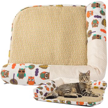 Cat bed with scratching surface, sleeping mat, size M