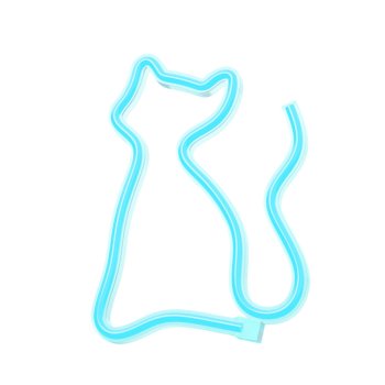 Cat LED Neon Sign Light NNE24 Neolia for Wall Decor, Turquoise