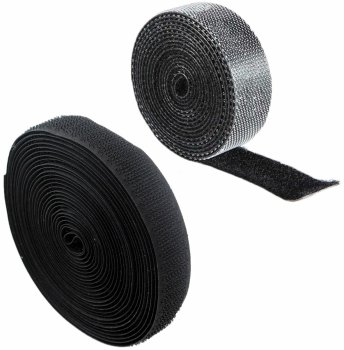 Hook and Loop Cable Tie Roll 10m for Wire Management, Black
