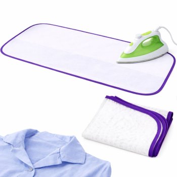 Protective Ironing Mesh Cloth for Delicate Fabrics Heat Resistant 90x40 cm, purple