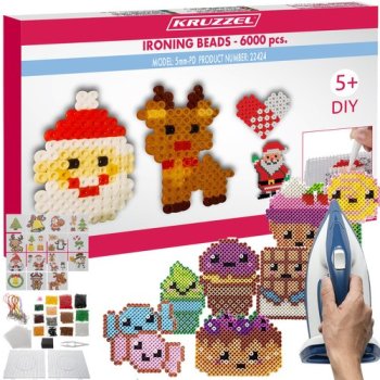 Kruzzel Fuse Beads Set 6000 pcs with Christmas Templates 22424