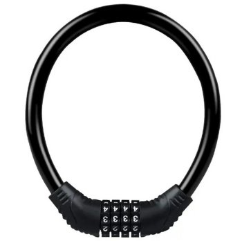 Heavy Duty Combination Bike Lock for Bicycles and Electric Scooters, Black