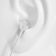 Dudao X10PRO wired headphones, mini jack 3.5mm, in-ear with remote control - white