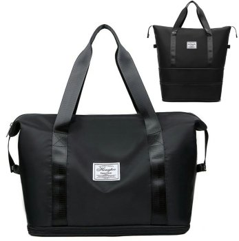 Adjustable Bag for Hiking Camping Canoeing Traveling Beach, Black