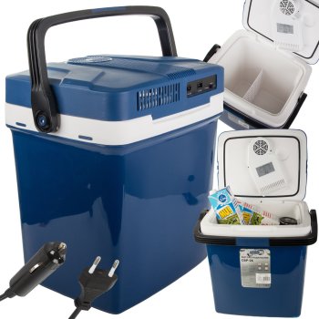 Car Cooler 26L with Heating & Cooling, 12V/230V, Large Travel Fridge