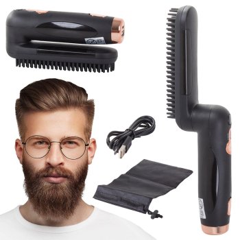Beard and Hair Comb Straightener Brush