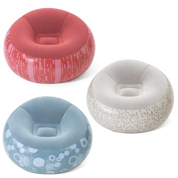 Bestway 75052 Inflatable Lounge Chair Pouf, Blue