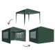 Outdoor Garden Tent Pavilion 3x3m with 4 Walls, Green