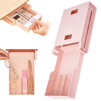 Adhesive Slide-Out Under Desk Drawer Organizer