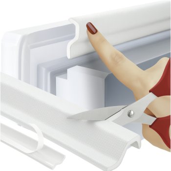 Self-Adhesive Weather Stripping for Doors and Windows Ruhhy 26271, white