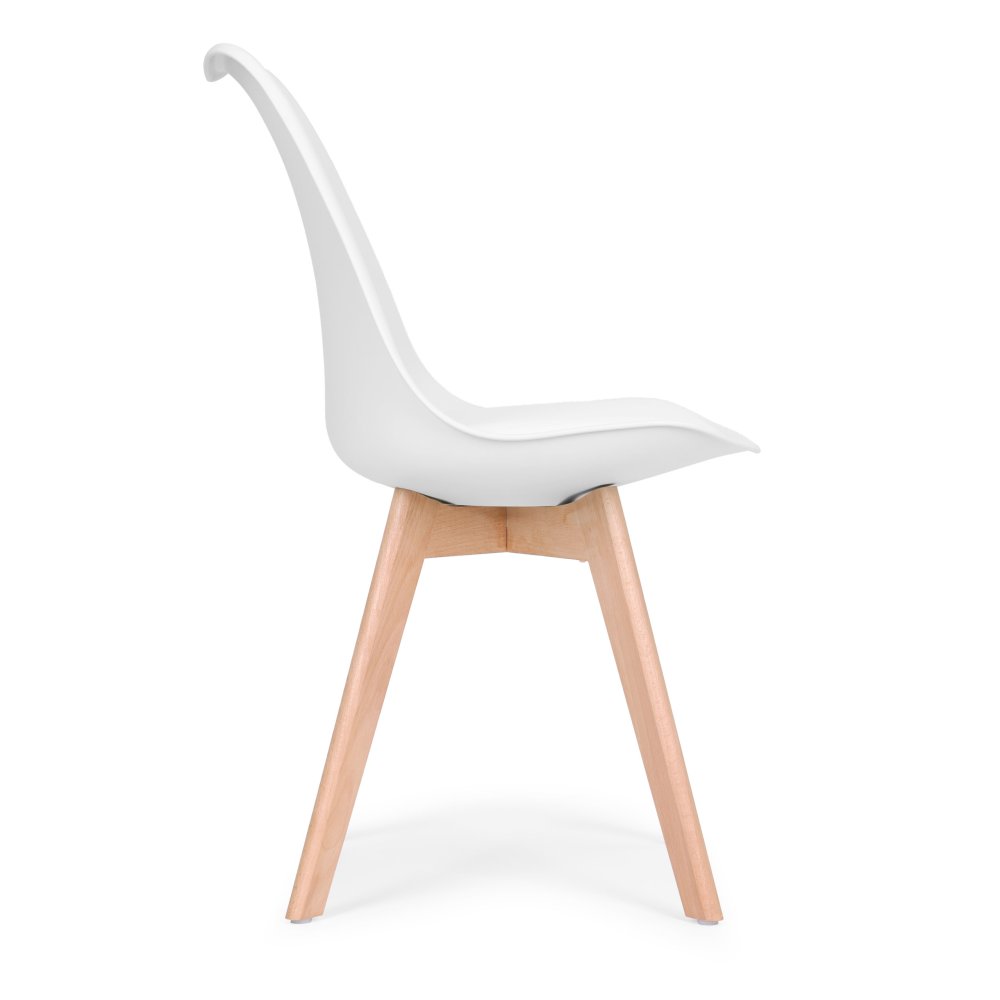 ModernHome Dining Chairs Set of 4 with Cushions for Kitchen, white (3)