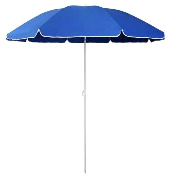 Garden and Beach Sun Umbrella with Adjustable Height, Blue
