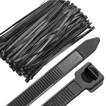 Nylon cable ties 3.6x200 mm, 100 pcs, black
