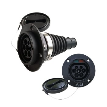 EV Charging Socket Type 2 Male, 16A, 1-Phase, IEC 62196-2 Inlet