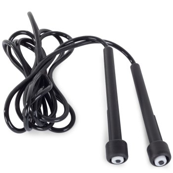 Adjustable Fitness Crossfit Box Skipping Jumping Speed Rope, Black