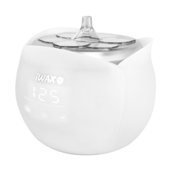 iWax Flower Wax Warmer for Hair Removal with Digital Display, White