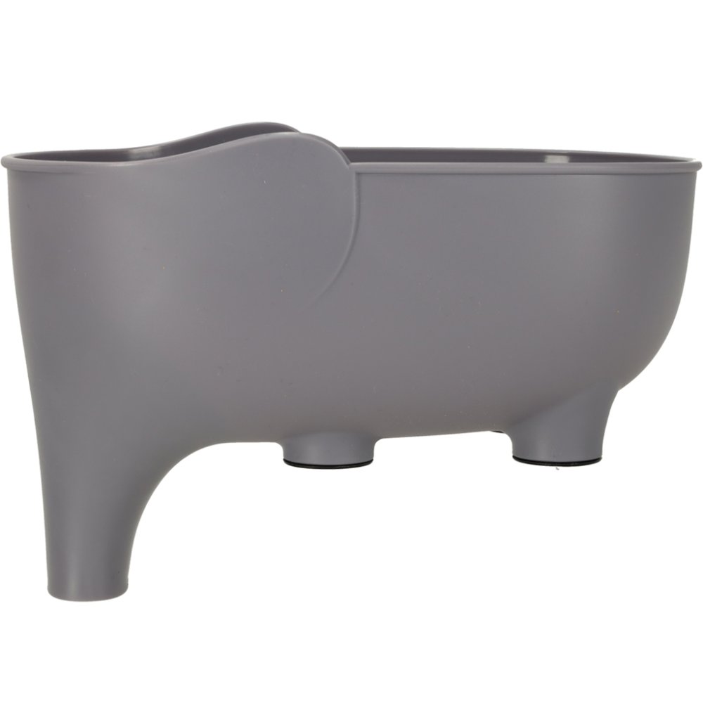 Elephant-Shaped Colander with Bowl, Purple-Grey, Plastic (1)