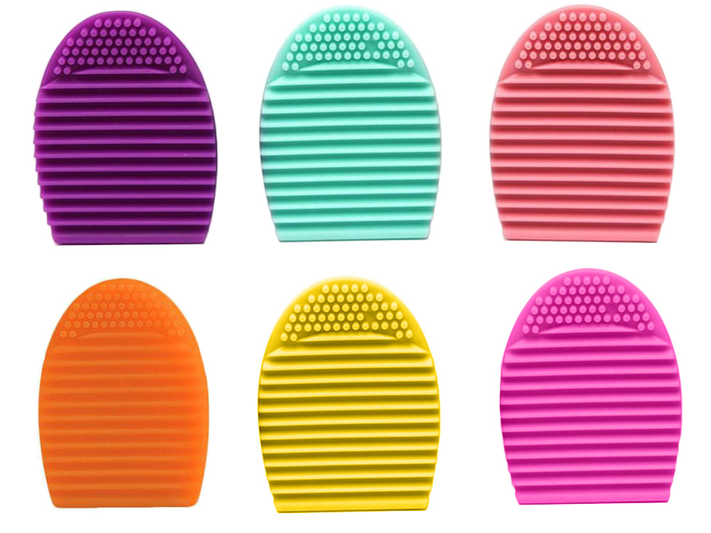 BrushEgg Silicone Brush Cleaner for Makeup Brushes and Sponges, 7x5x3cm, Different Colors (3)