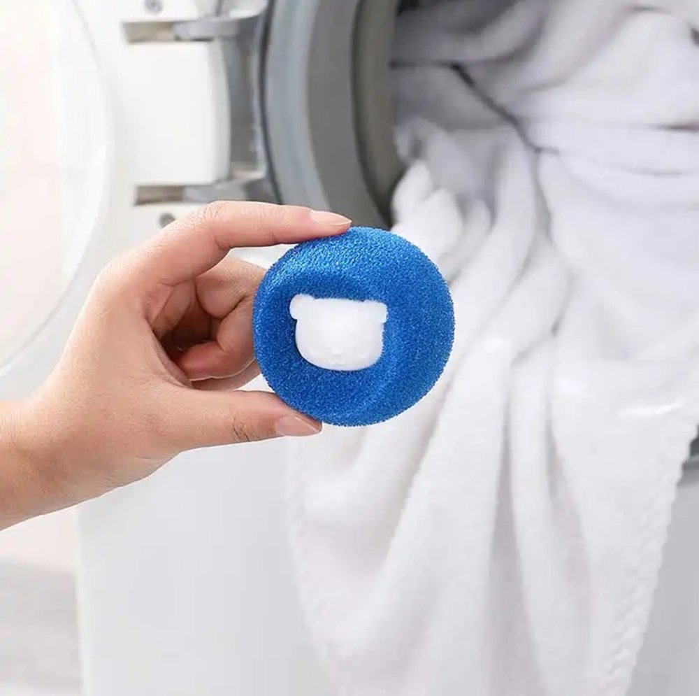 Anti-lint Washing Sponge – Blue (2)