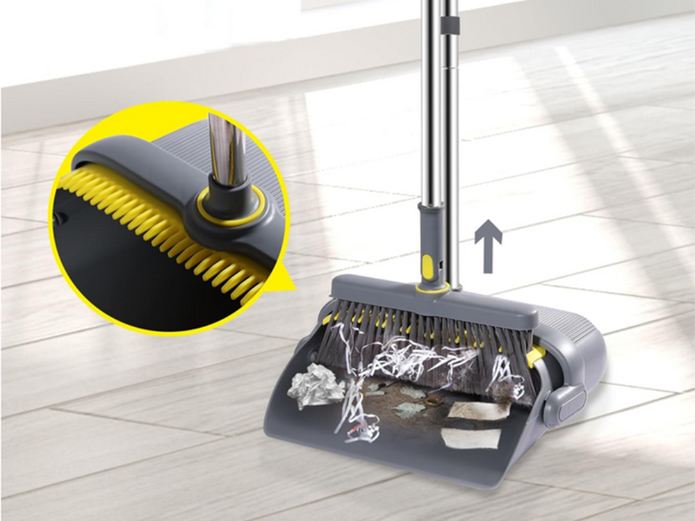 Broom and Dustpan Set with Long Handle Upright Cleaning Set 2-in-1 (3)