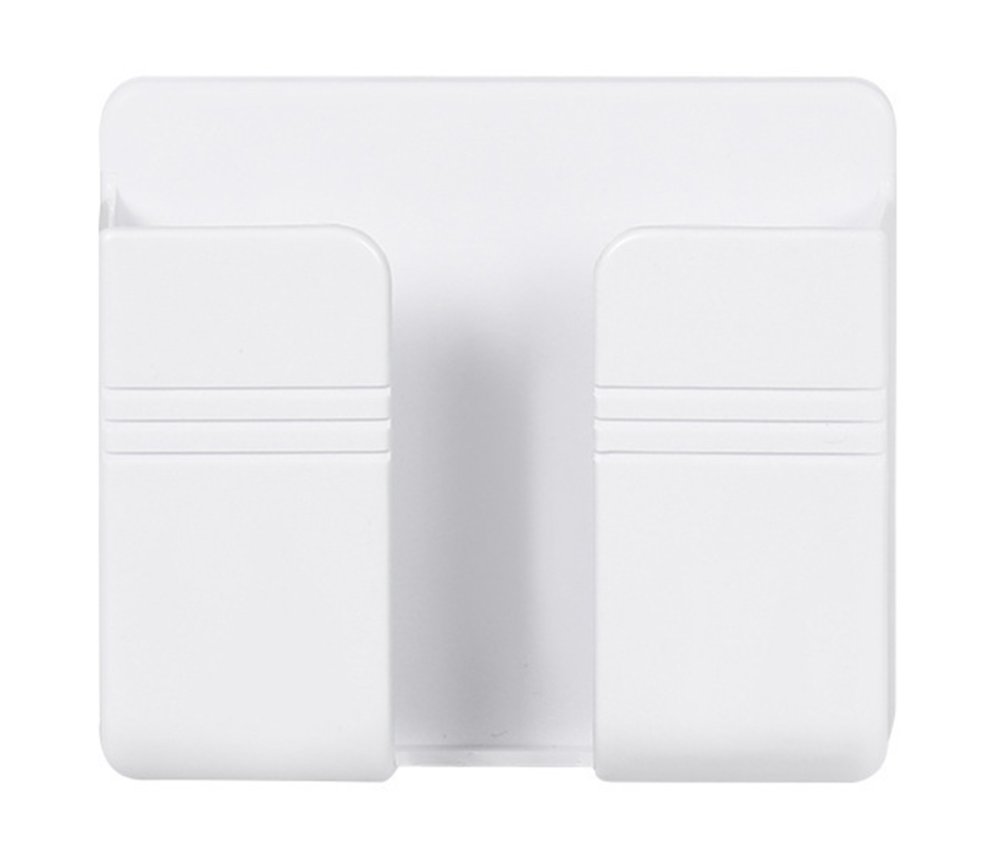 Wall organizer / Phone, remote control, electronics, wires holder, stand / Hanging storage container, box (6)