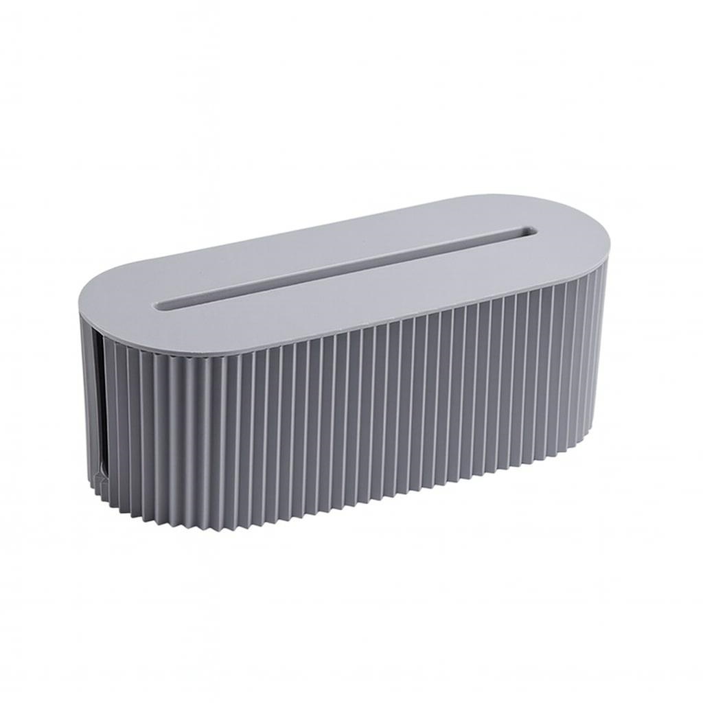 Cable Management Box Cord Organizer for Power Strips, Grey