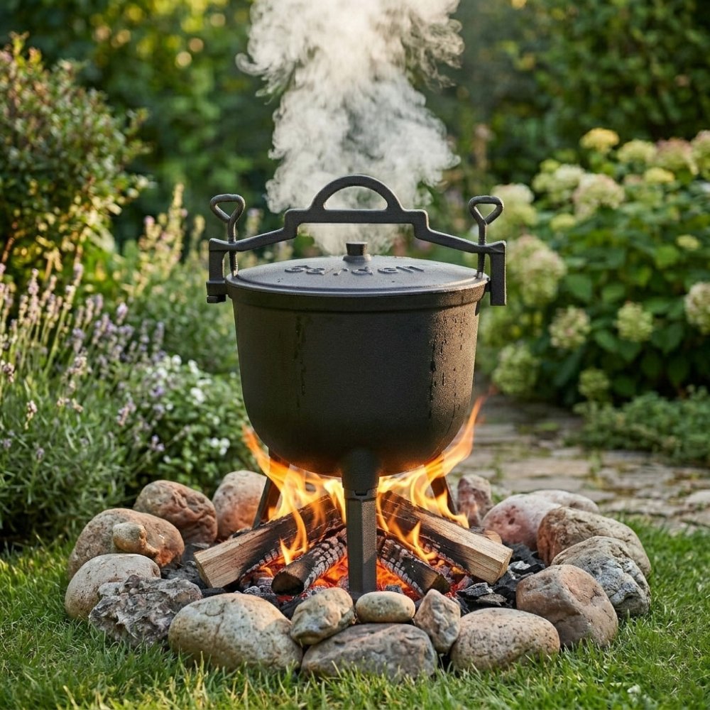 Enameled Cast Iron Cauldron 8L Campfire Pot MultiGarden (1)