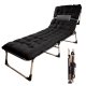 Folding Camping Cot with Mattress Portable Travel Bed 193 cm, Black