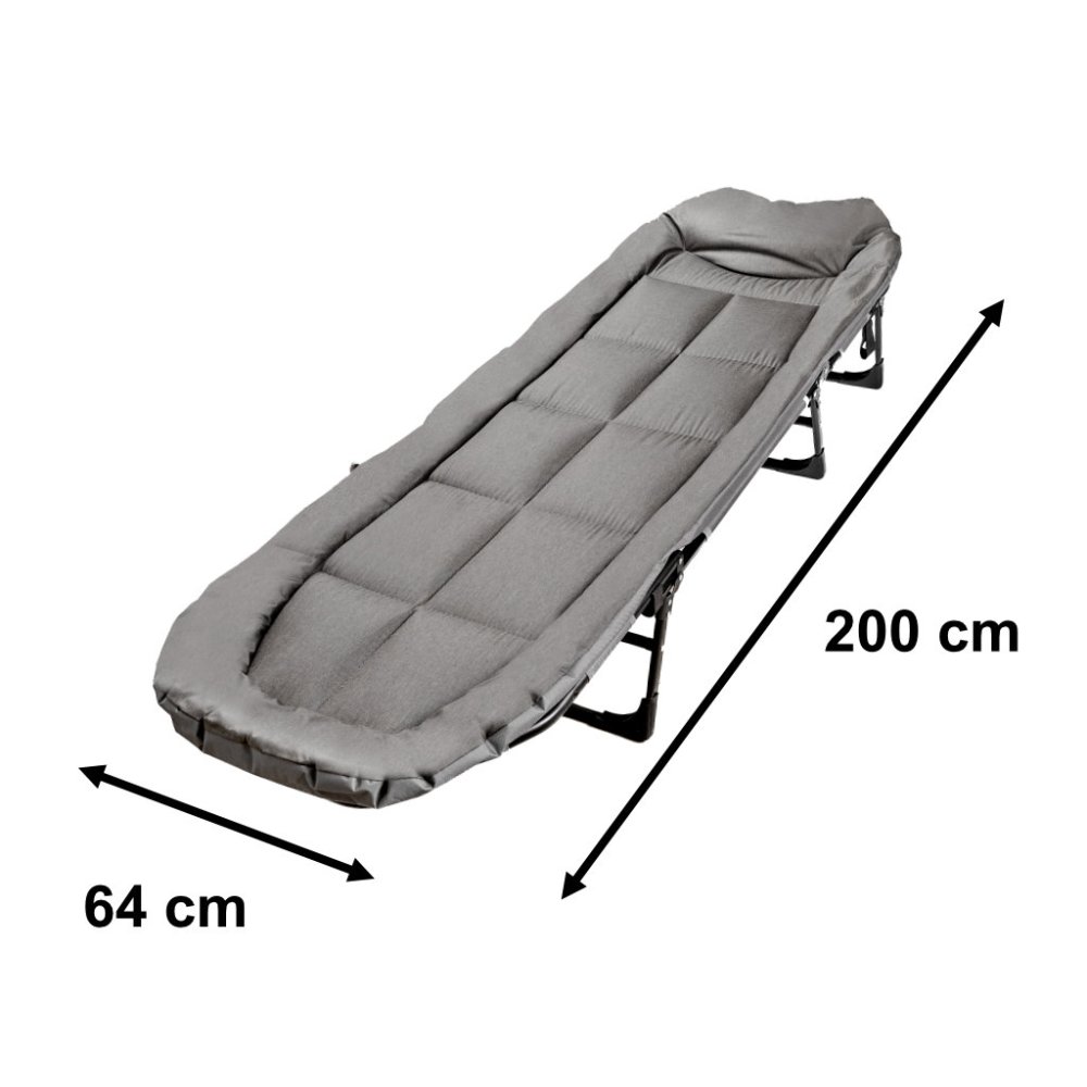 LUARO folding camping bed, lightweight portable field cot 190x63x30cm (0)