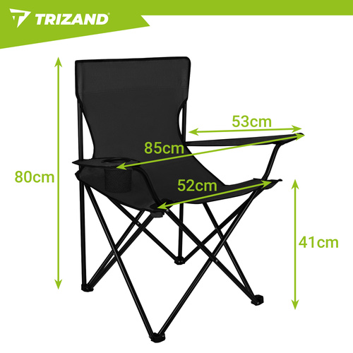 Folding Fishing Chair with Carry Bag K23673, Black (0)