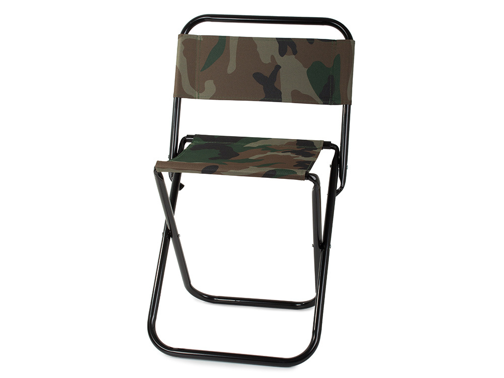 Folding fishing chair with backrest, durable, camouflage (3)