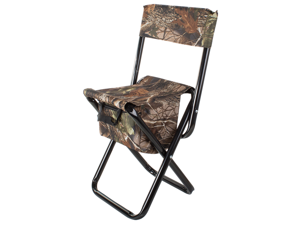 Fishing chair with backrest and thermal bag, green/brown (1)