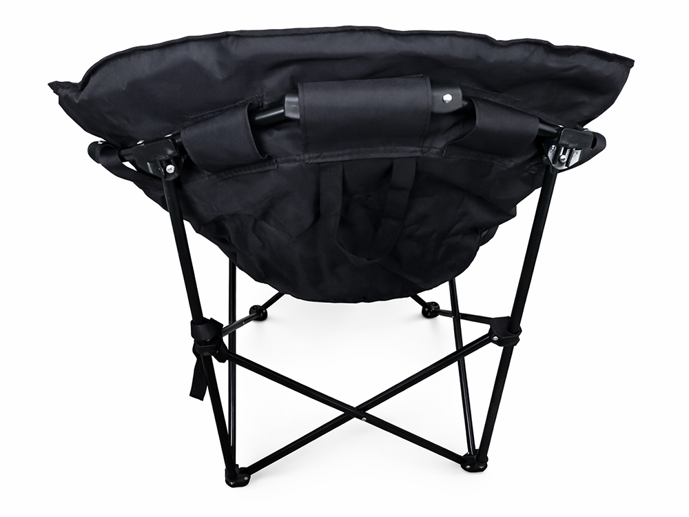 Folding Camping Chair XL Padded Oversized Portable Chair for Outdoor Fishing and Lawn, Black (2)