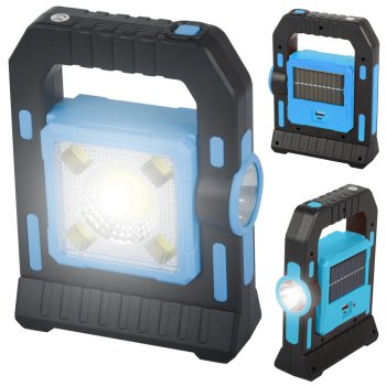 Tourist LED Solar Lantern Torch Camping Lamp Light, Blue