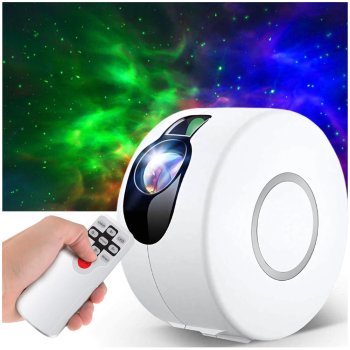 Astronaut Star Galaxy Projector Night Light with Remote, White