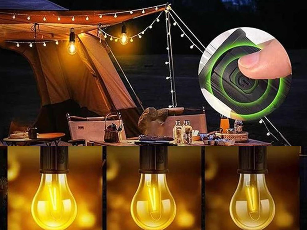 Rechargeable LED Camping Lantern with Hanging Hook 3 Modes USB-C (0)