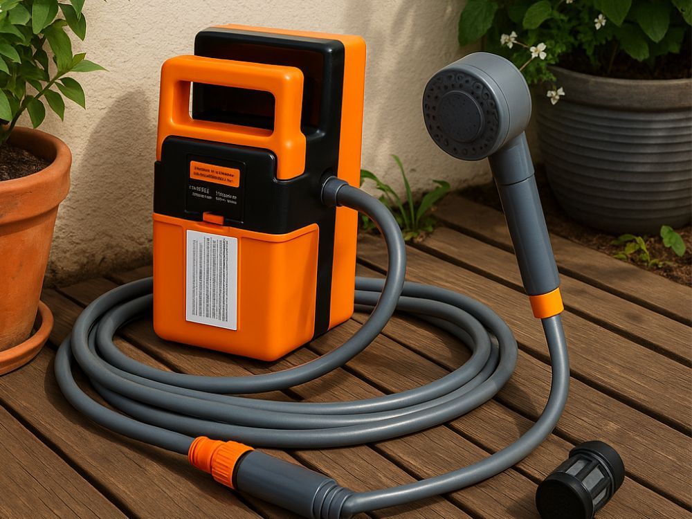 Portable Camping Shower with Electric USB Rechargeable Pump for Outdoors (1)