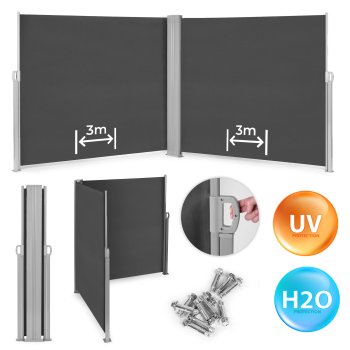 Double Retractable Side Awning 300x300x180 cm MultiGarden, Anthracite