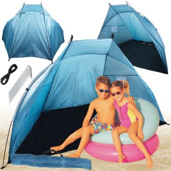 Large Beach Tent – Sun Shelter for Beach, Garden, Blue