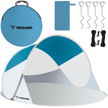 Pop-up Beach Tent Sun Shelter 220x120x90 cm, Turquoise-Grey