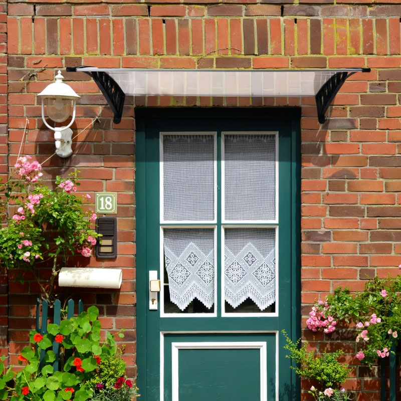 Door Canopy 120x80 cm Polycarbonate Entrance Awning MultiGarden (1)