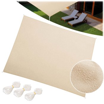 Rectangular Sun Shade Sail 3x4m Plonos PL-885, Beige