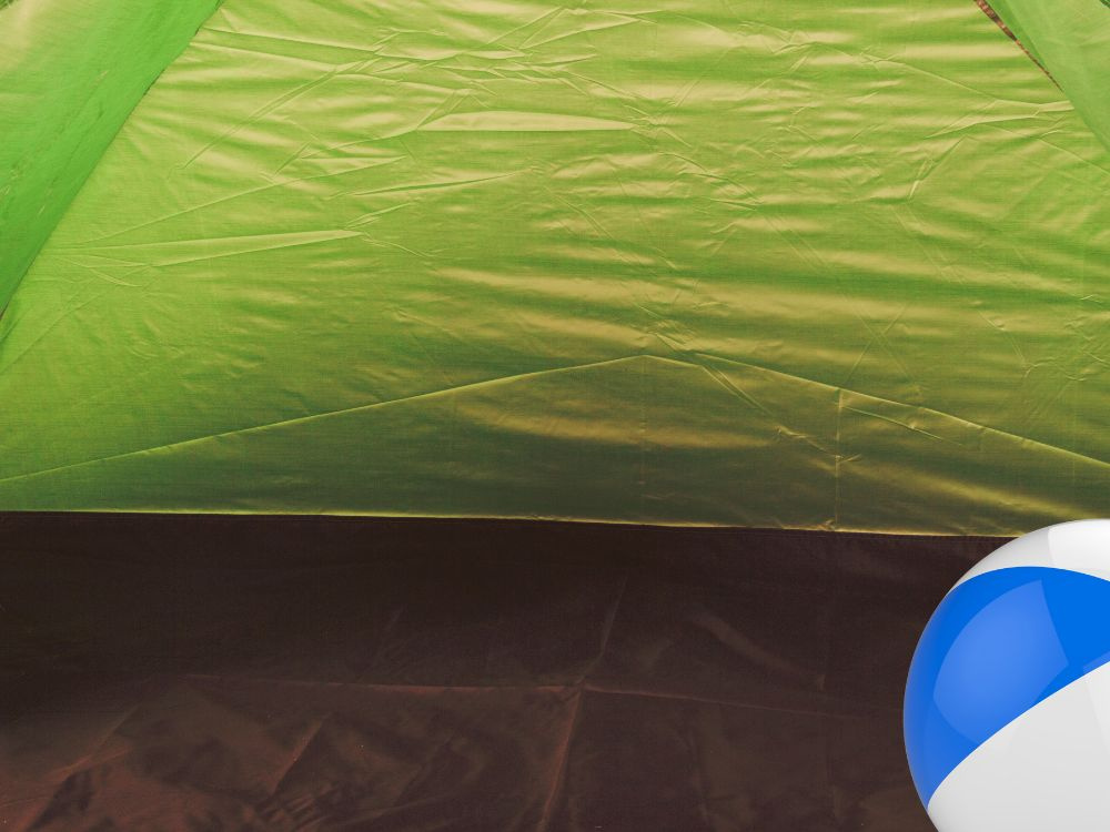 Beach Tent with UV Protection, Semi-Open, Portable, Green-Black (3)