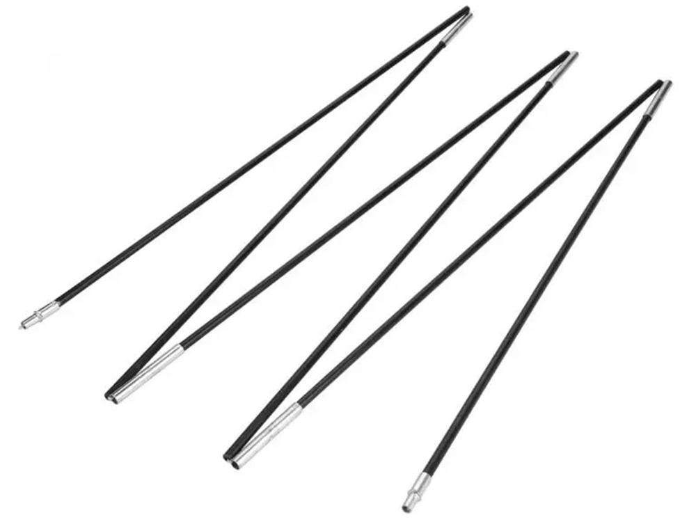 Folding tent pole frame, 6 sections, 340cm, 8mm, 2 pcs, black (1)